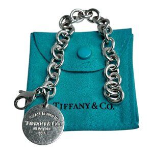 Tiffany & Co "Please Return to Tiffany" Sterling Silver Round Tag Charm Bracelet